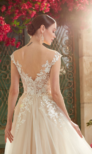 UNK-Wedding Dress: 5090. Long, Plunging Neckline, Medium Fullness image 2