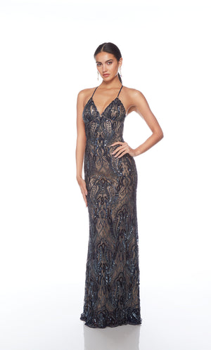 UNK-88006. Long, V Neckline, Straight, Open Back image 10