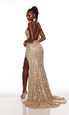 UNK-61378. Long, Cowl Neck, Straight, Open Back image 3
