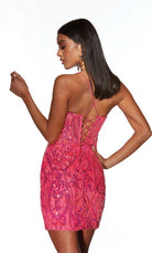 UNK-4900. Short, V-neck, Straight, Strappy Back image 2