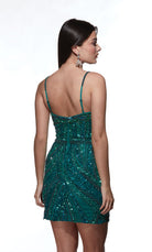 UNK-4879. Short, Plunging Neckline, Straight image 8