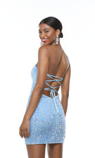 UNK-4605. Short, Strapless, Straight, Lace-up Back image 6