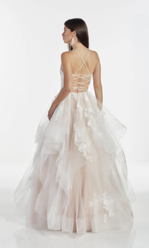UNK-60903. Long, Plunging Neckline, Ballgown image 1