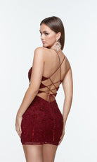 UNK-4510. Short, Plunging Neckline, Straight image 1