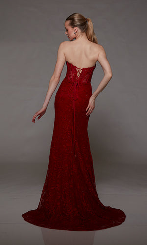 UNK-1804. Long, Sweetheart Neckline, Straight image 6