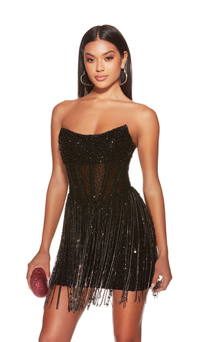 UNK-4941. Short, Strapless, Straight, Closed Back image 3