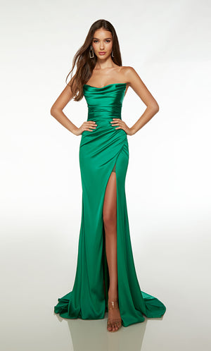 UNK-61571. Long, Off The Shoulder Neckline, Fit N Flare image 4