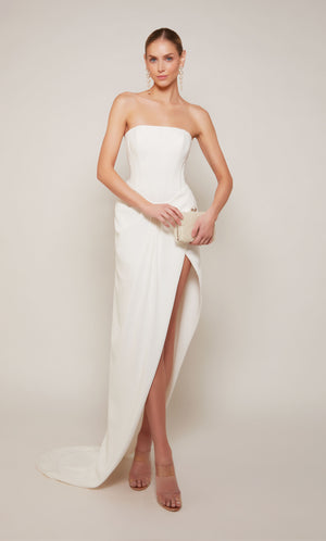 UNK-70042. Long, Strapless, High-low, Closed Back image 3