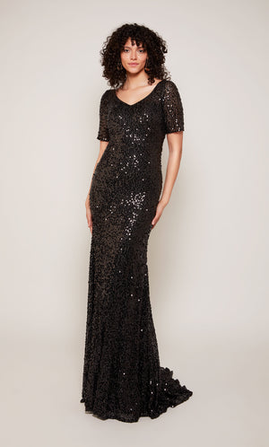 UNK-27668. Long, V-neck, Straight, Closed Back image 0