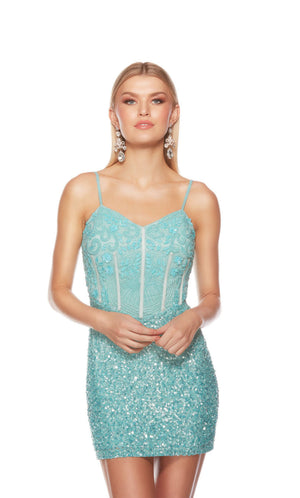 UNK-84008. Short, Sweetheart Neckline, Straight image 3