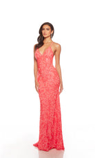 UNK-88009. Long, V Neckline, Straight, Open Back image 8