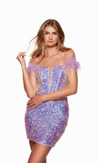 UNK-4768. Short, Off The Shoulder, Straight image 1