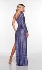 UNK-61395. Long, One Shoulder, Straight, Closed Back image 1
