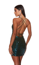 UNK-4906. Short, Plunging Neckline, Straight image 1