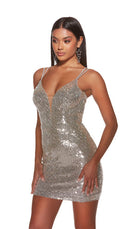 UNK-4810. Short, Plunging Neckline, Straight image 10