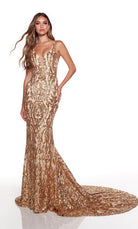 UNK-61412. Long, Plunging Neckline, Straight image 0