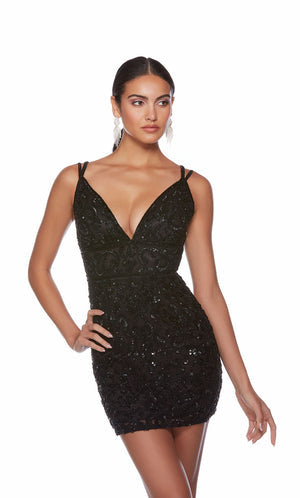 UNK-84013. Short, Plunging Neckline, Straight image 2
