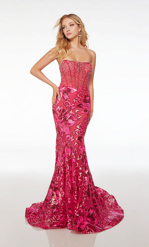 UNK-61507. Long, Strapless, Mermaid, Closed Back image 0
