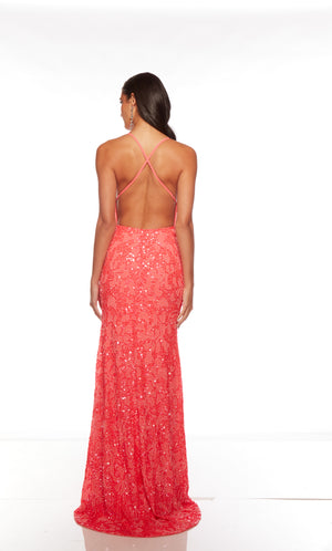 UNK-88009. Long, V Neckline, Straight, Open Back image 9