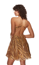 UNK-3783. Short, Plunging Neckline, A-line image 6