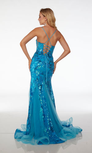 UNK-61617. Long, Plunging Neckline, Mermaid image 1
