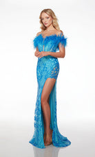 UNK-61616. Long, Off The Shoulder Neckline, Straight/Fitted image 2