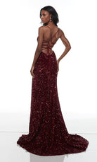 UNK-61186. Long Cut Out Dress, Scoop Neck, Straight image 10