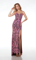 UNK-61481. Long, Plunging Neckline, Straight image 0