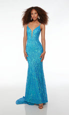 UNK-61618. Long, Plunging Neckline, Fit N Flare image 5