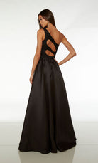 UNK-61700. Long, One Shoulder, A-line, Cut Out Back image 1