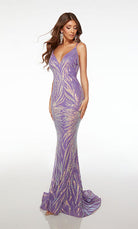 UNK-61660. Long, Plunging Neckline, Straight, Open Back image 2