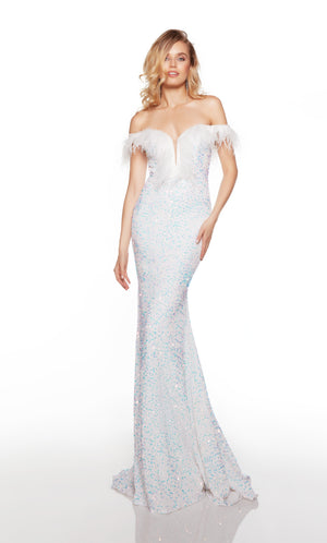 UNK-61373. Long, Off The Shoulder, Fit N Flare image 4