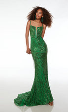 UNK-61565. Long, Plunging Neckline, Fit N Flare image 0