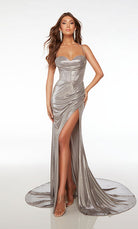UNK-61490. Long, Sweetheart/Cowl Neckline, Fit N Flare, Strappy Back image 0