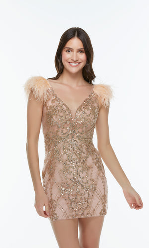 UNK-4501. Short, Plunging Neckline, Straight image 14