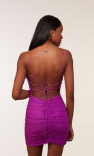 UNK-4733. Short, Cowl Neck, Straight, Strappy Back image 13