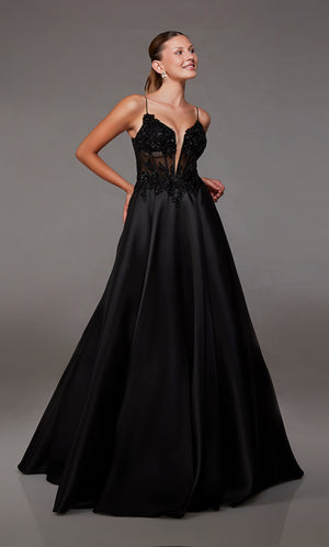 UNK-1828. Long, Plunging Neckline, Ballgown image 0
