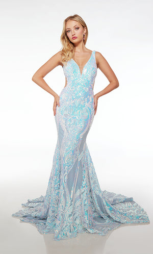 UNK-61651. Long, Plunging Neckline, Mermaid image 0