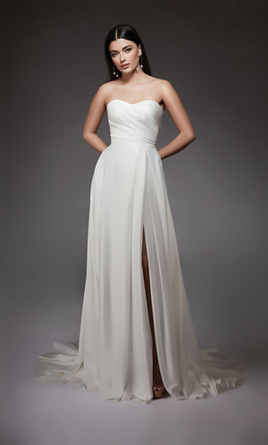 UNK-7088. Long, Sweetheart Neckline, A-line image 3
