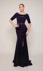 UNK-27679. Long, Scoop Neck, Straight, Closed Back image 2