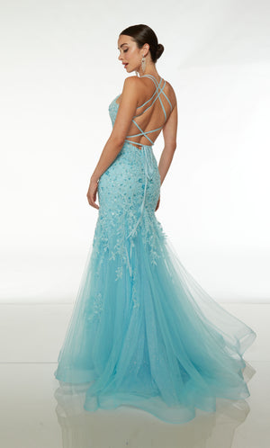 UNK-61640. Long, Plunging Neckline, Mermaid image 1