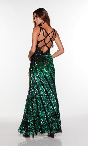UNK-61365. Long, Square Neckline, Straight, Cutout Back image 1