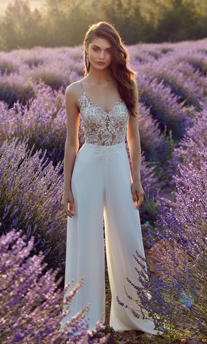 UNK-70017. Long, V-neck, Jumpsuit, Closed Back image 0