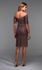 UNK-27535. Short Cocktail Dress, Off The Shoulder, Straight image 1
