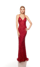 UNK-88003. Long, V Neckline, Straight, Open Back image 9