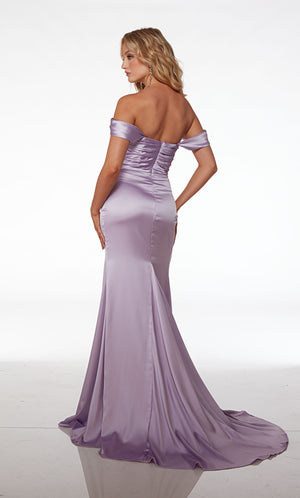 UNK-61571. Long, Off The Shoulder Neckline, Fit N Flare image 6