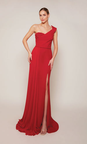 UNK-27650. Long, One Shoulder, Straight, Closed Back image 2