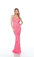 UNK-88007. Long, V Neckline, Straight, Open Back image 5