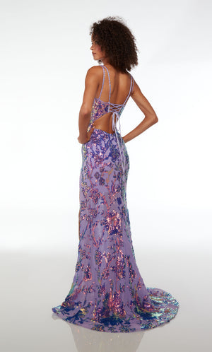UNK-61661. Long, Scooped Neckline, Straight, Open Back image 1