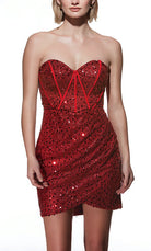 UNK-4826. Short, Sweetheart Neckline, Straight image 6
